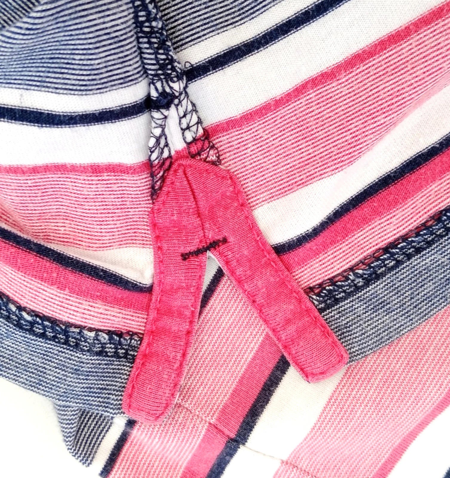 BHS Striped Polo Shirt Men's UK Size M Pink Grey 100% Cotton Embroidered Logo