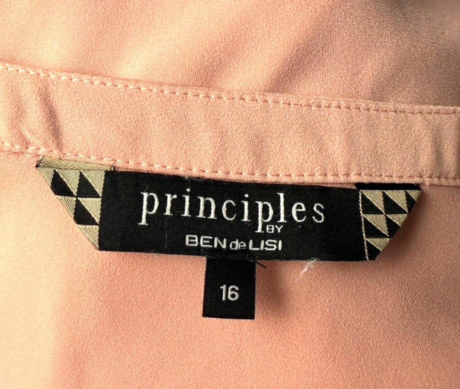 Principles by Ben De Lisi Blouse Top Women’s UK Size 16 3/4 Sleeve Pale Pink