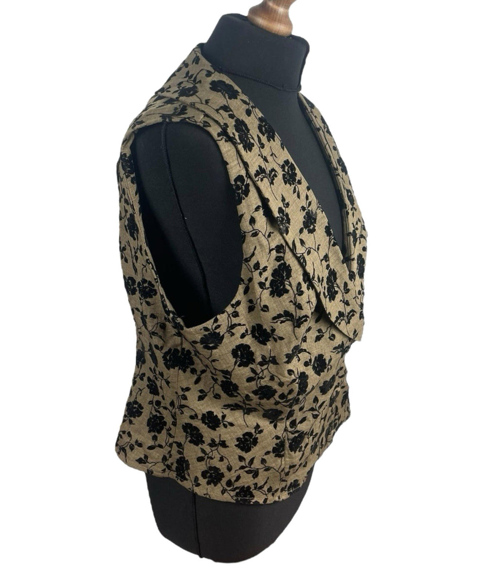 Ravi London Waistcoat Textured Collared Mid Length Sleeveless Women’s UK Size 8