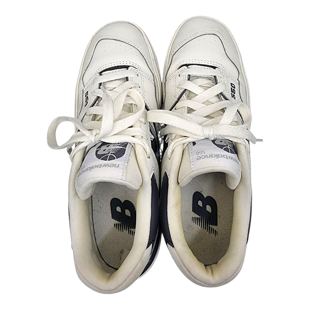 New Balance 550 Trainers Women's UK Size 4 Shoe White Black Synthetic Leather