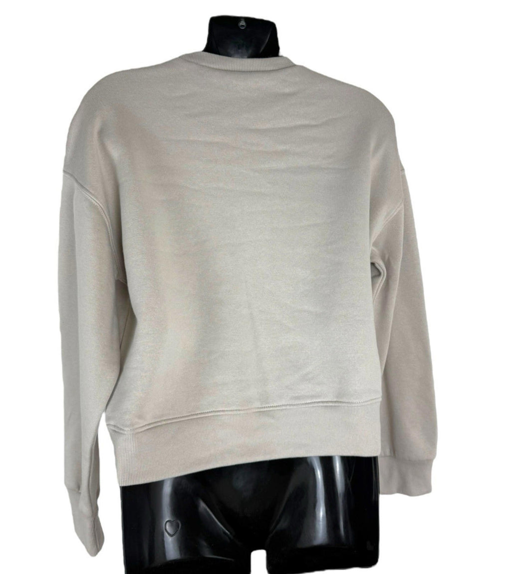 Divided Sweater Women's UK Size 2XS XXS Jersey Jumper Beige Cropped Crew Neck