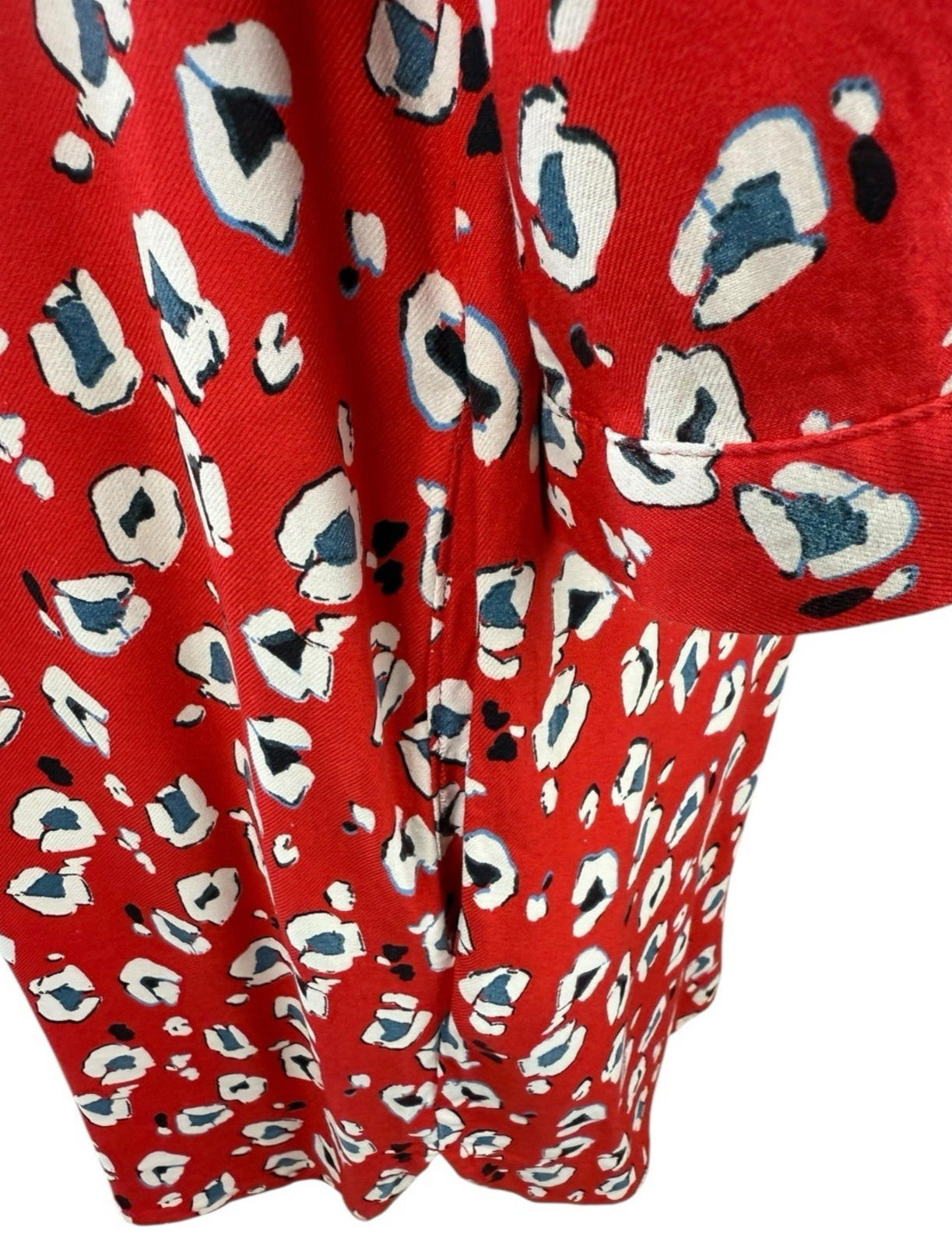 Next Petite Red Shirt Blouse Animal Print Women’s UK Size 12 PETITE