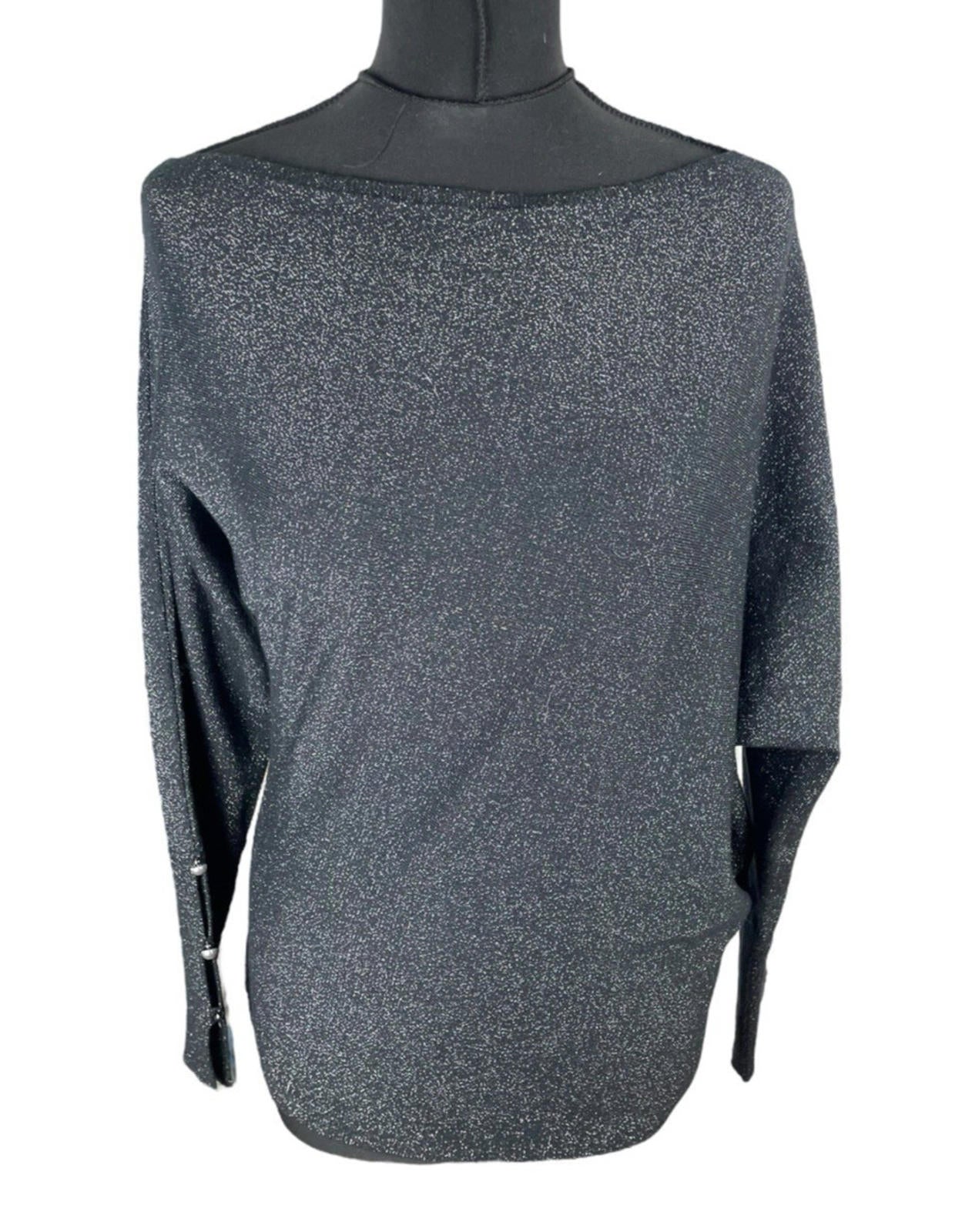 Sosander Black Sparkle Jumper Long Sleeve Women’s UK Size S