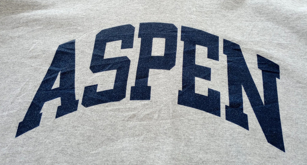 Aspen Colorado Hoodie Men's UK Size XXL Grey Jersey Hooded Pockets Poly/Cotton