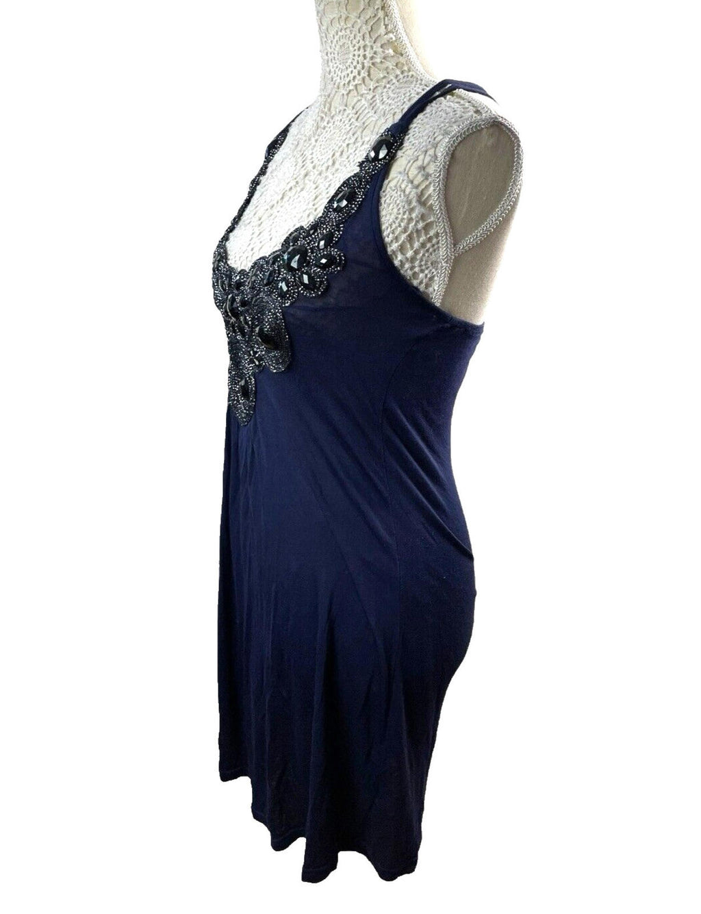 Little Mistress Evening Dress Navy Embellished Women’s UK Size UK Size 10