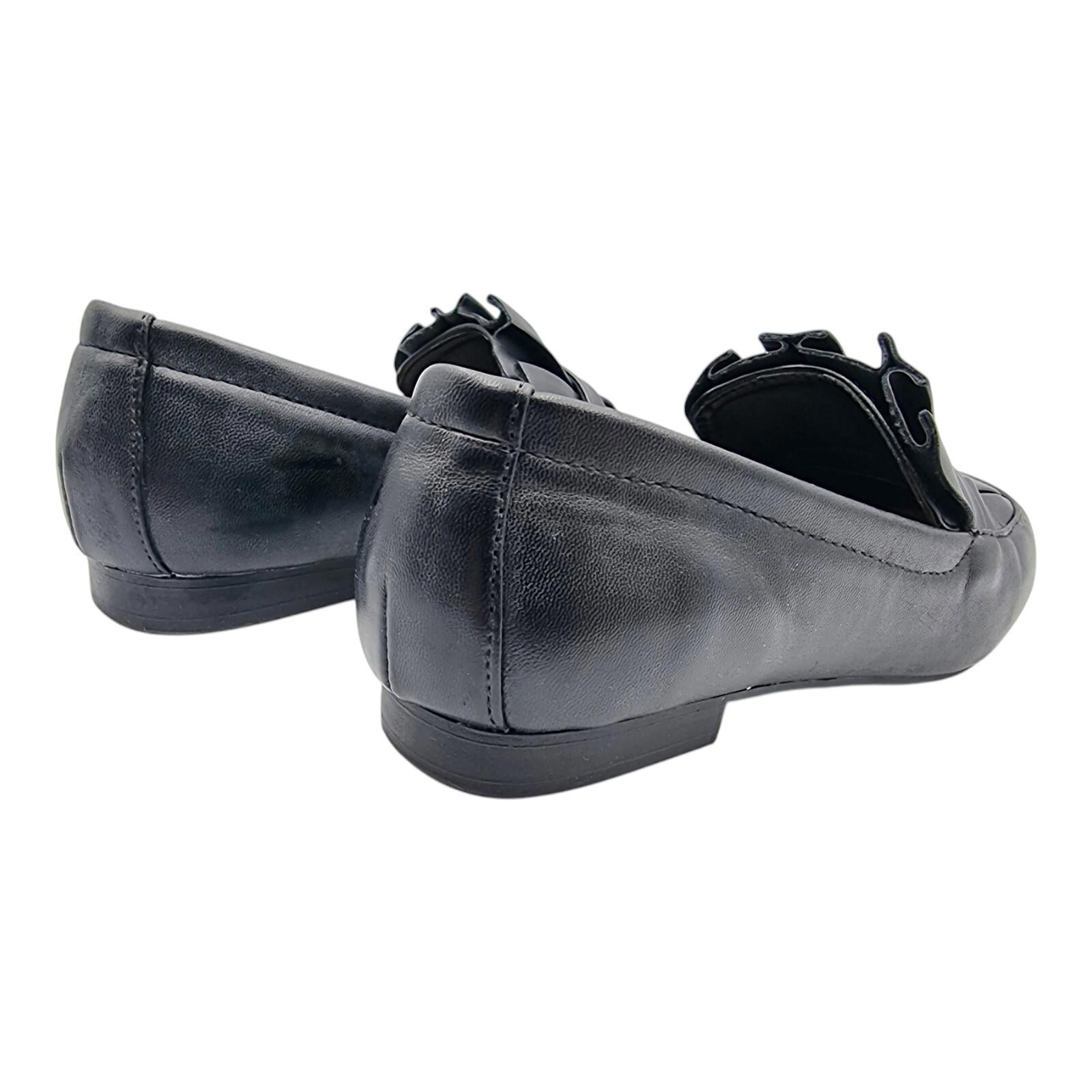 Miss KG Black Slip On Flat Shoes Flats Pleated Nicky Design Women's UK Size UK 3