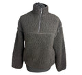 Divided Sherpa Fleece Jumper Women’s UK Size XS Oversized 1/4 Zip Brown