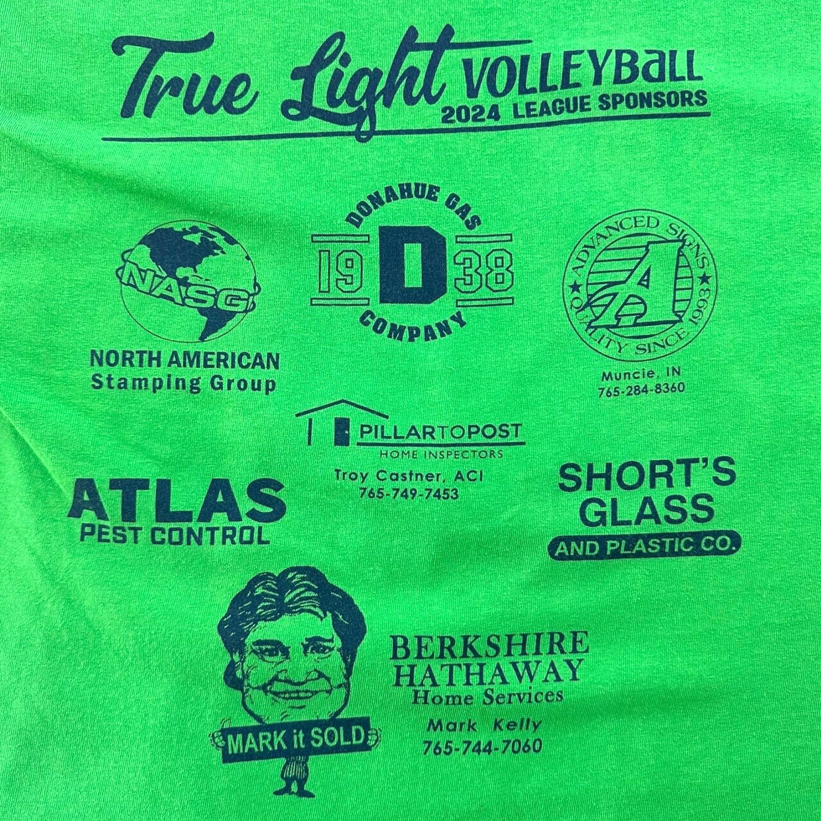 VolleyBall T-Shirt Women's UK Size M Green True Light Baptist Church Crew Neck