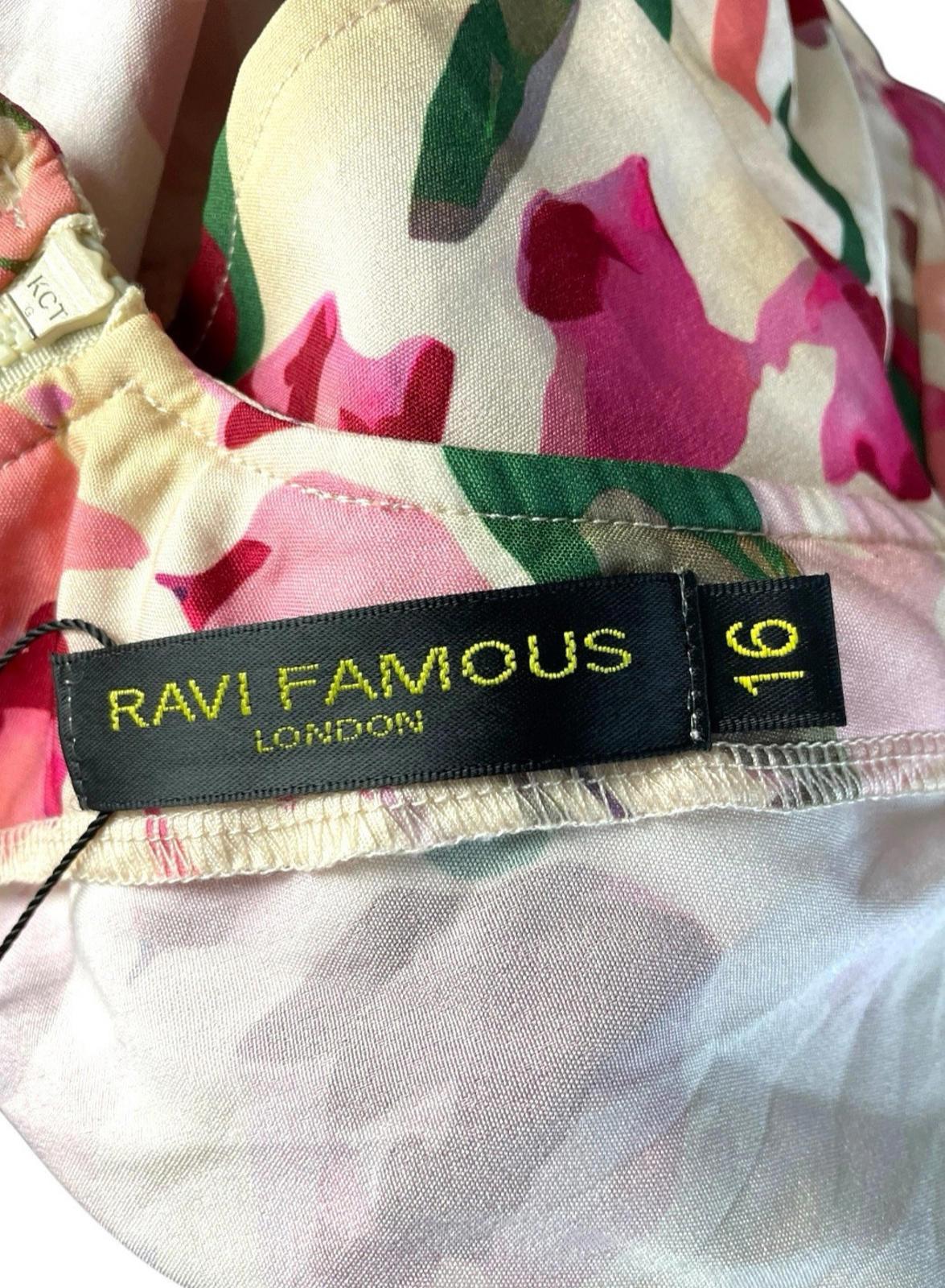 Ravi Famous Boned Croptop Floral Women’s UK Size 16