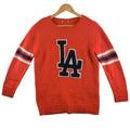 Forever 21 Los Angeles LA Knit Jumper Women's UK Size S Red Varsity Sweater