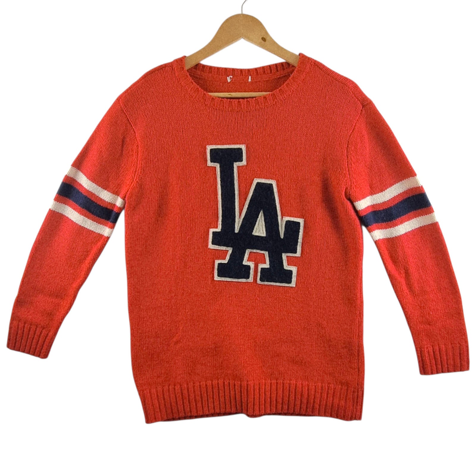 Forever 21 Los Angeles LA Knit Jumper Women's UK Size S Red Varsity Sweater