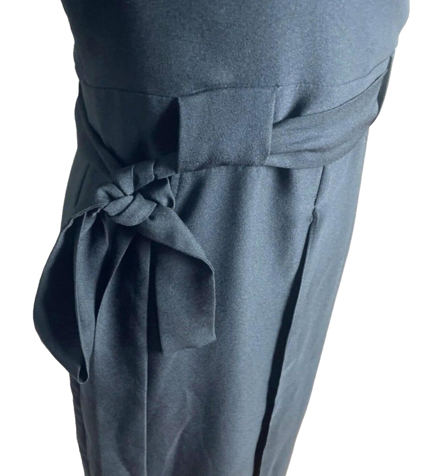 River Island Dress Black Belted Women's UK Size 8 Black