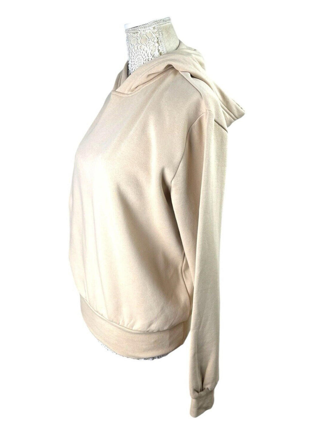 Divided Beige Basic Jersey Hoodie Relaxed Fit Women’s UK Size XS