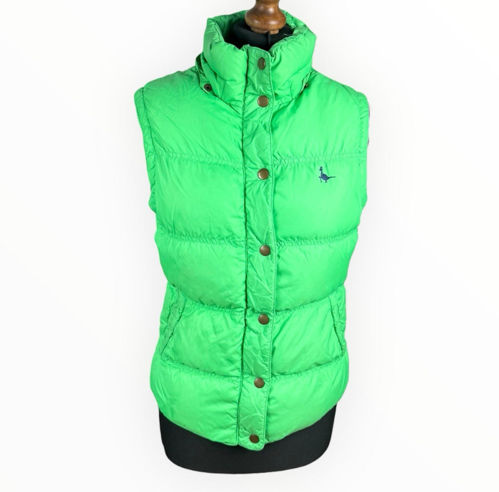 Jack Wills Padded Gilet Jacket Women’s UK Size 10 Sleeveless Bright Green