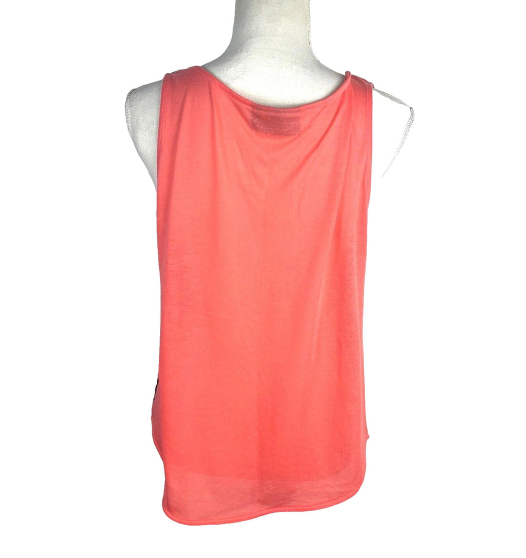 Leopard Print Tank Top Women's UK Size Medium M Contrasting Back Panel
