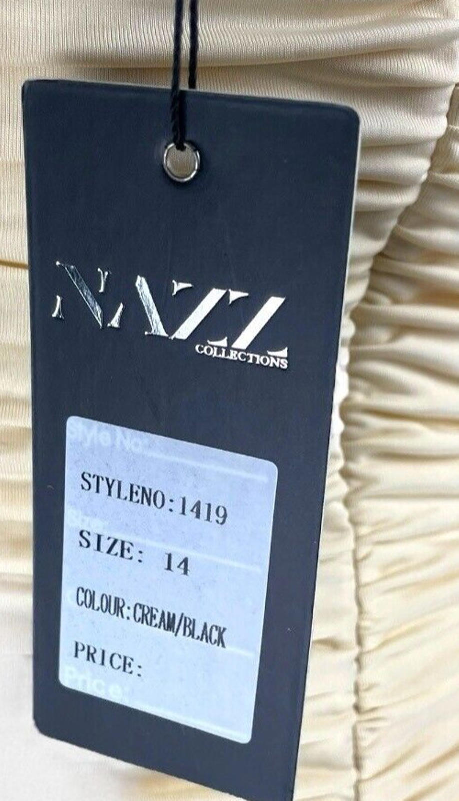 Nazz Collection Ballgown Dress Women's UK Size 14 Diamante Detail Ruched Prom
