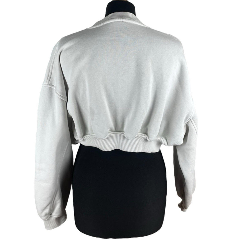 Zara Beige Cropped Sweater Jumper Crew Neck Women’s UK Size S