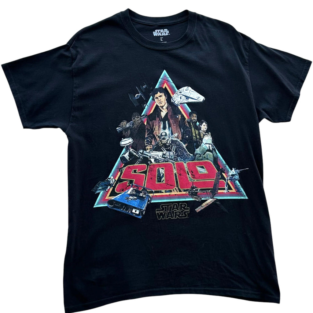 Star Wars T-Shirt Graphic Print Solo 100% Cotton Men's UK Size Large L