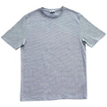 Reiss T-Shirt Men's UK Size M White & Blue Geometric Block Print Crew Neck