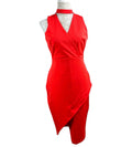 River Island Bright Red Midi Dress Collared Women’s UK Size 12