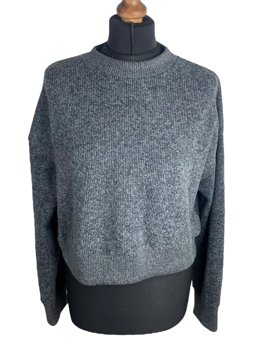 Zara Grey Cropped Jumper High Neck Women’s UK Size S