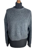 Zara Grey Cropped Jumper High Neck Women’s UK Size S