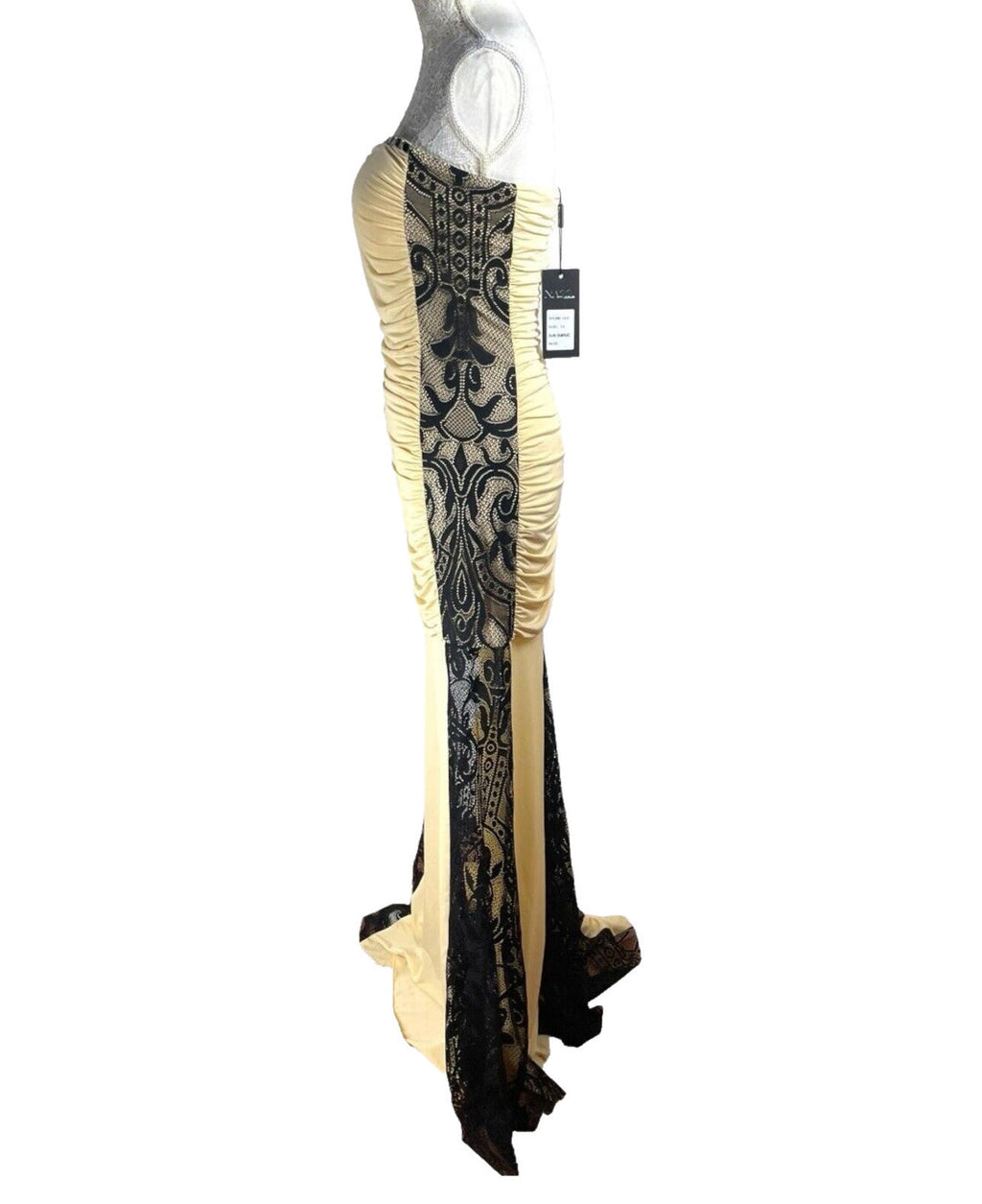 Nazz Collection Ballgown Dress Women's UK Size 14 Diamante Detail Ruched Prom