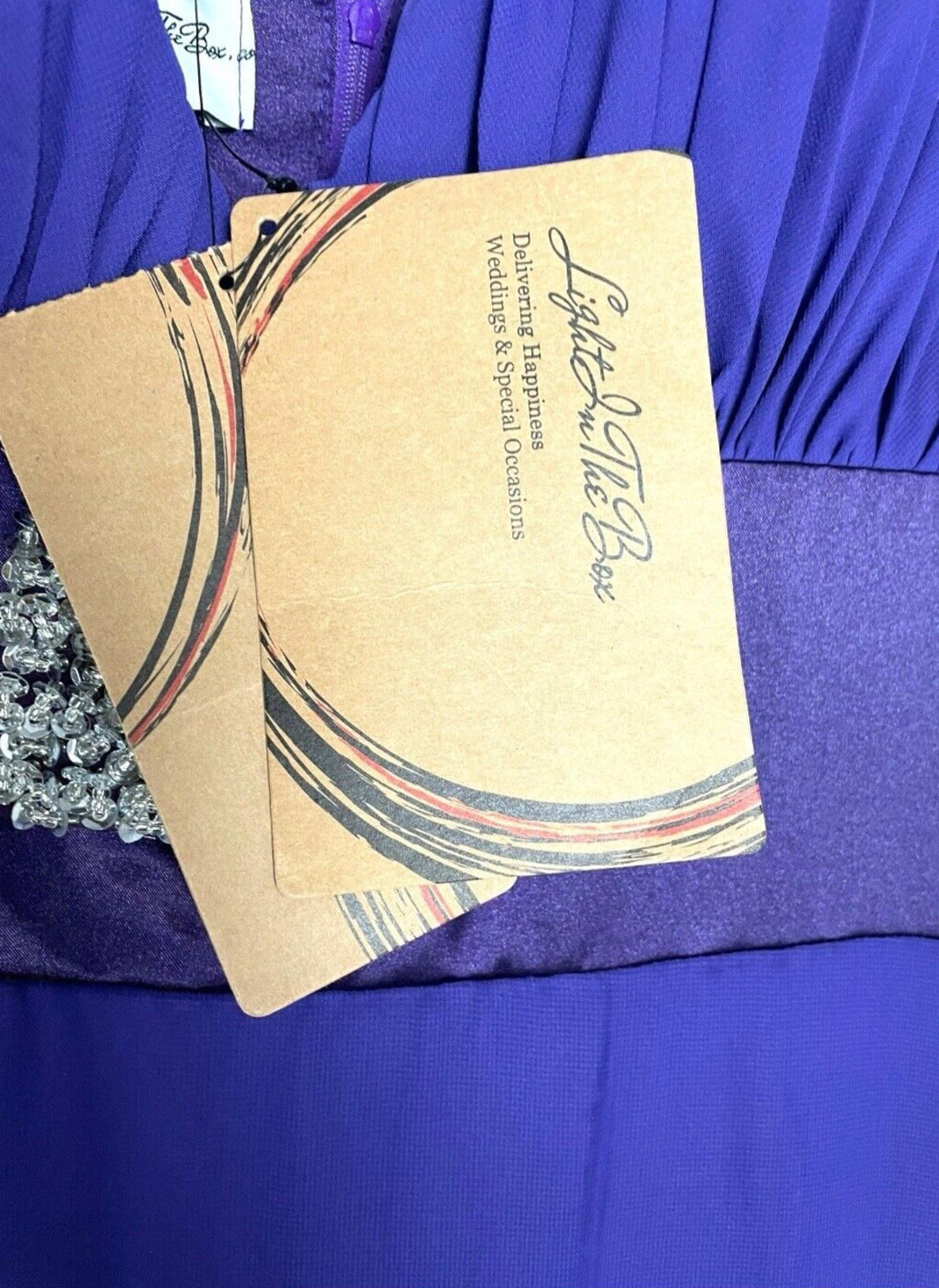 Light In The Box Occasion Dress Women's UK Size 12 Embezzled Regency Purple