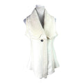Italian Cream Gilet Faux Leather Sherpa Lining Women’s UK Size L (12)