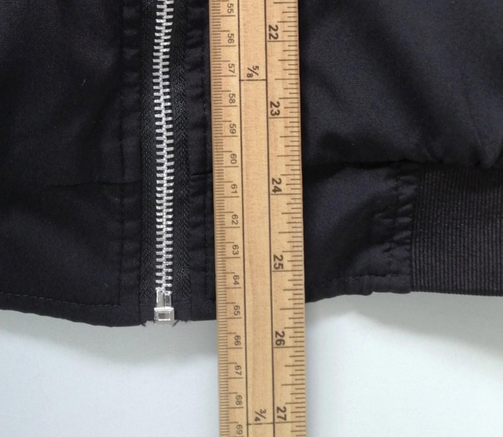 Manfinity Bomber Jacket Men's UK Size S Black Coat Zip Pockets