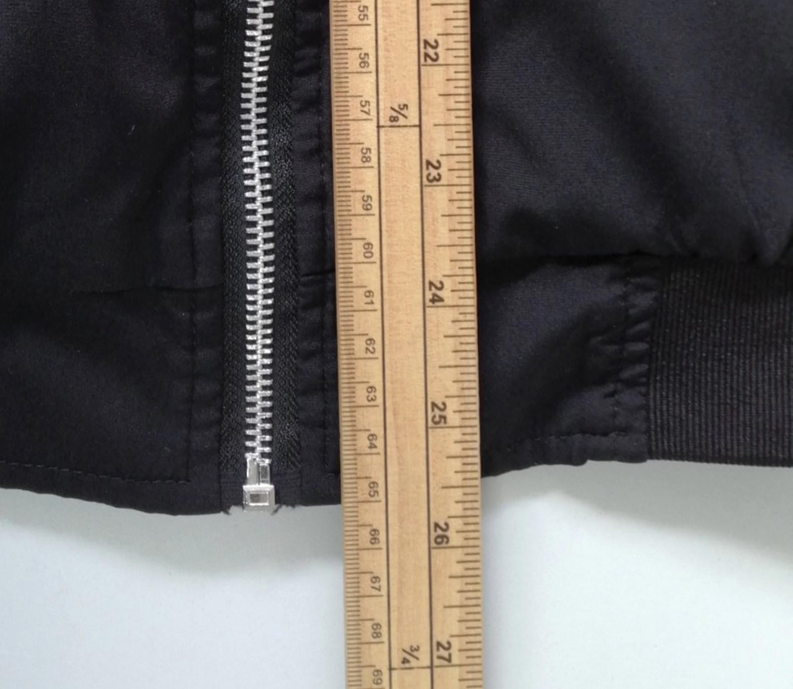 Manfinity Bomber Jacket Men's UK Size S Black Coat Zip Pockets