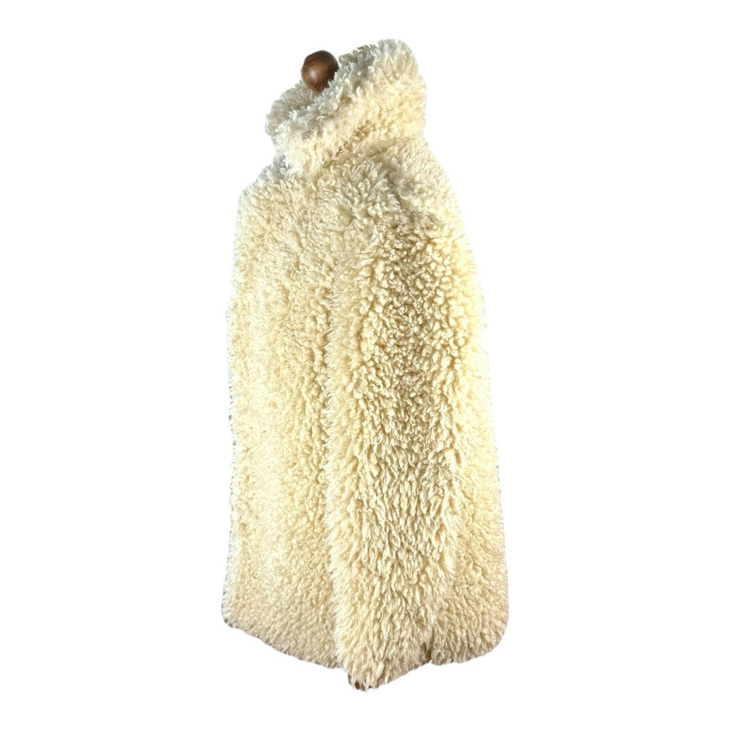 JGL Cream Teddy Fleece Coat Jacket Collared Relaxed Fit Women’s UK Size 8