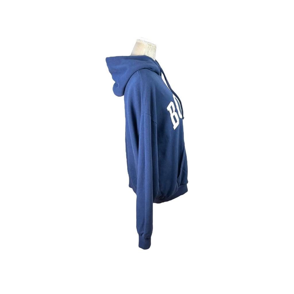Pull&Bear Pacific Republic Navy Blue Boston Hoodie Oversized Women’s UK Size XS