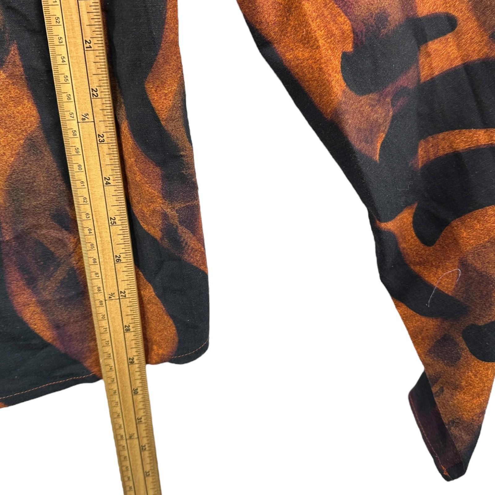 Windeson Open Jacket Orange & Black Lightweight Flared Sleeve Women’s UK Size 16