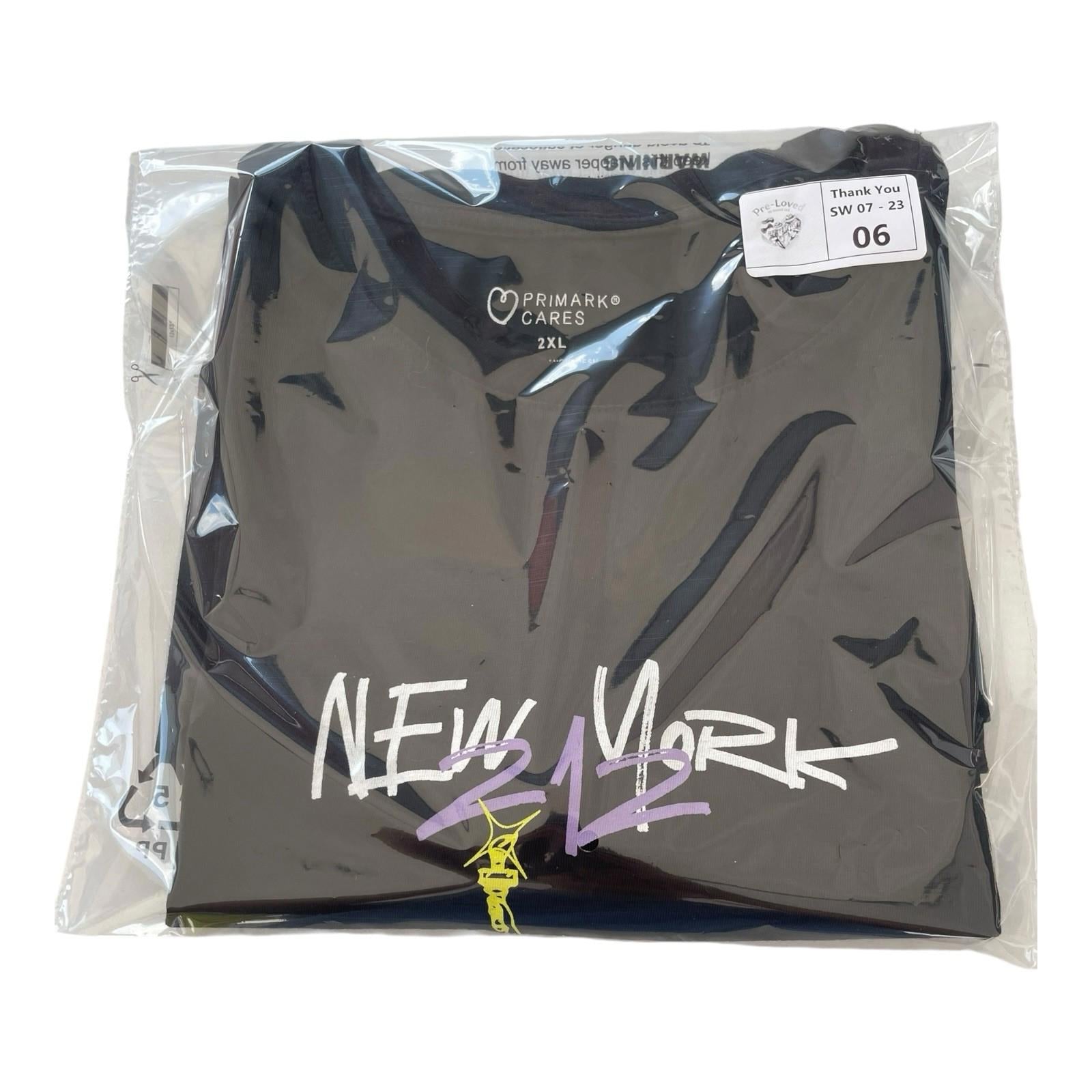 New York 212 Downtown 1981 T-Shirt Men’s UK 2XL Black Crew Neck Graphic Print