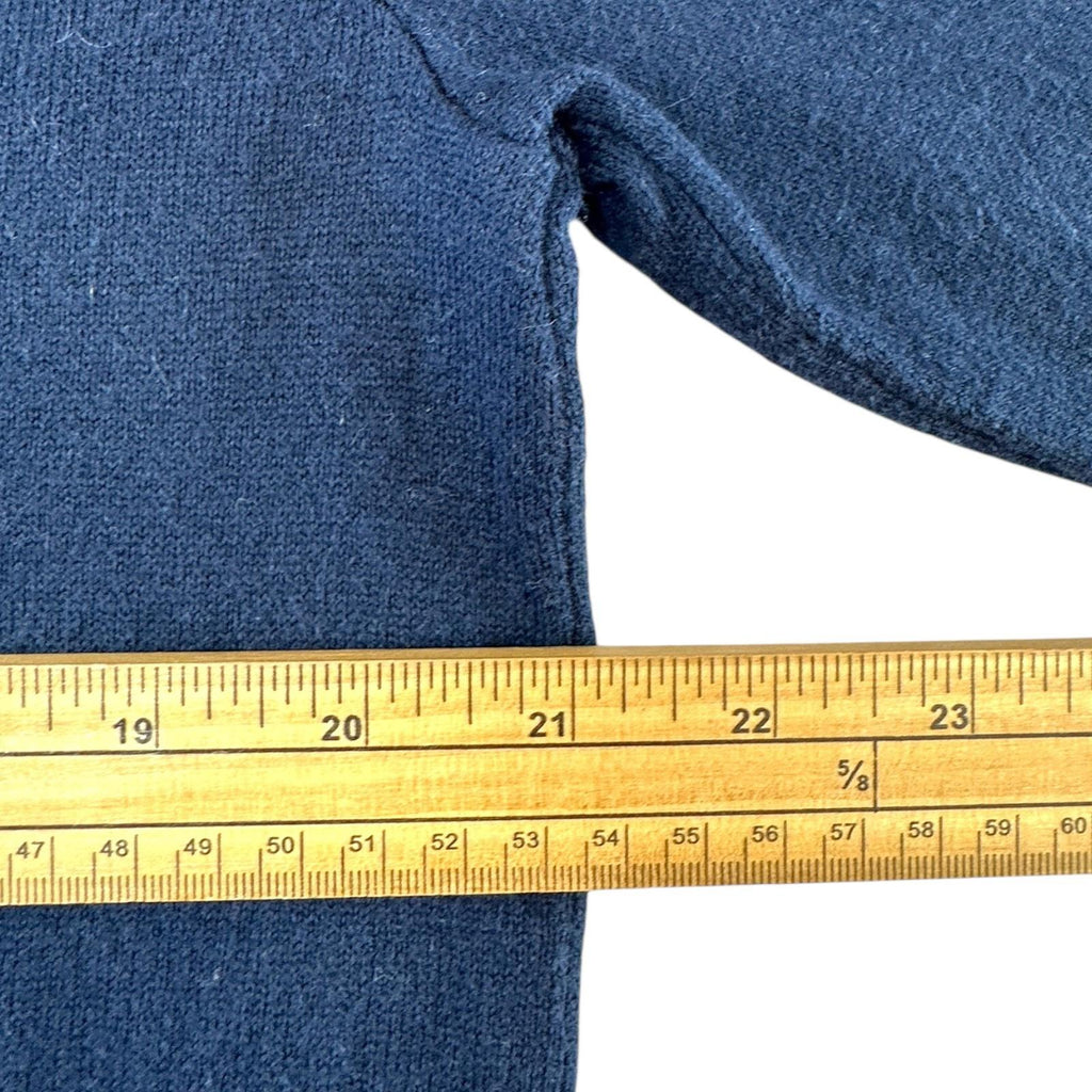 Nautica Knit Jumper Men's UK Size M Blue Long Sleeve 1/4 Zip Embroidered Logo