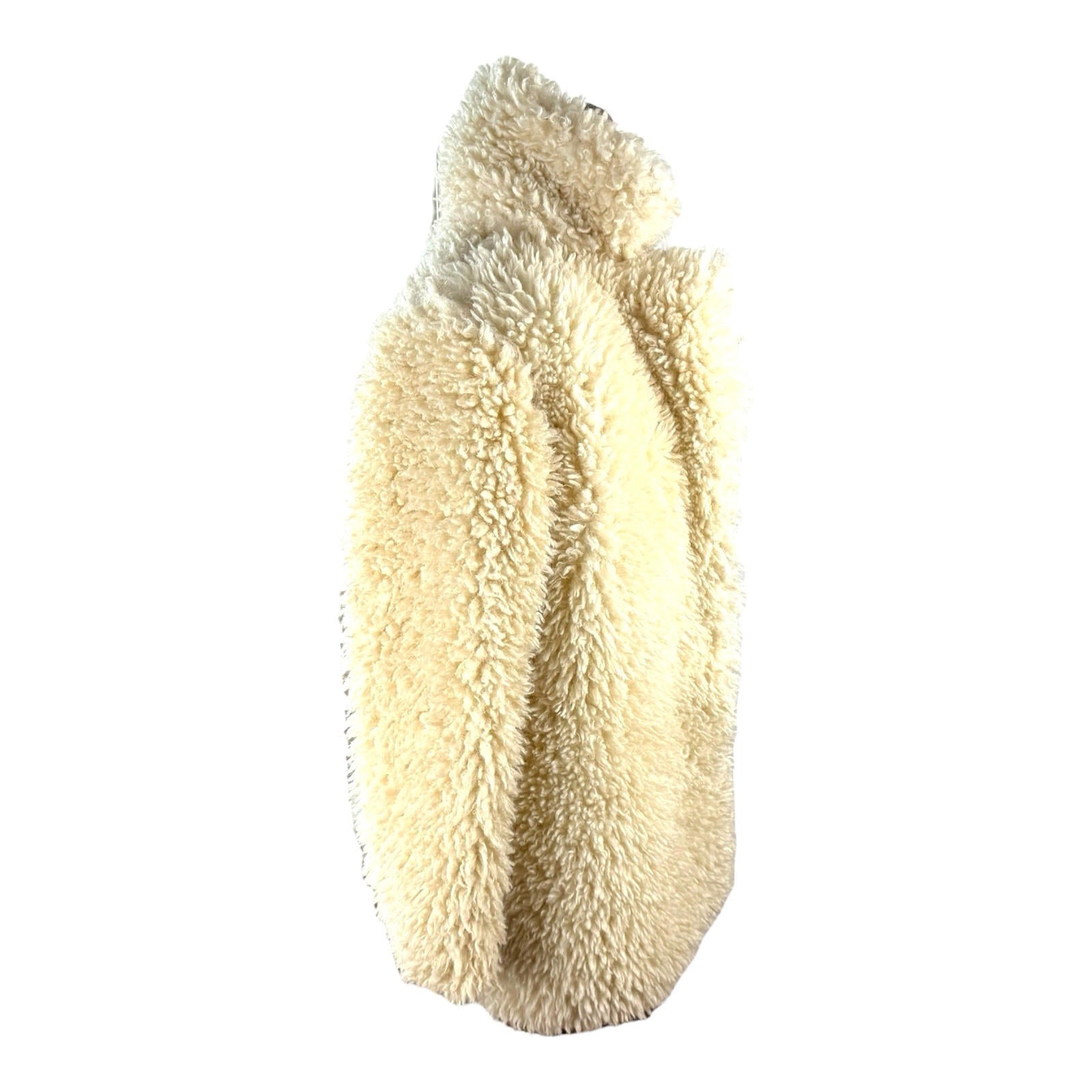 JGL Cream Teddy Fleece Coat Jacket Collared Relaxed Fit Women’s UK Size 8