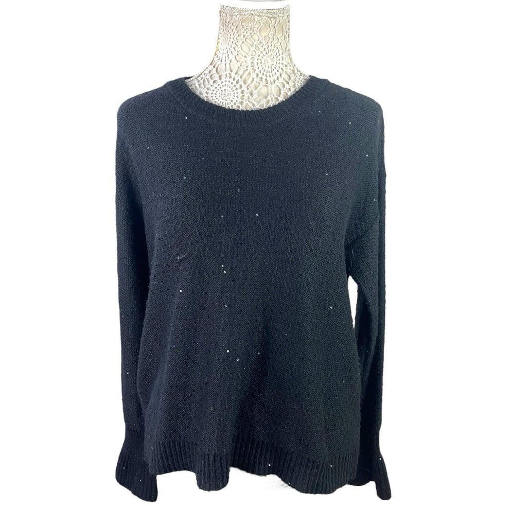 DKNY Jumper Black Knitted Sparkle Women’s UK Size XL (14)