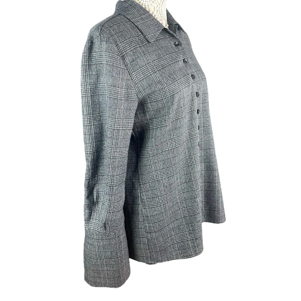 Storm Apparel Grey Check Shirt Top Women’s UK Size S