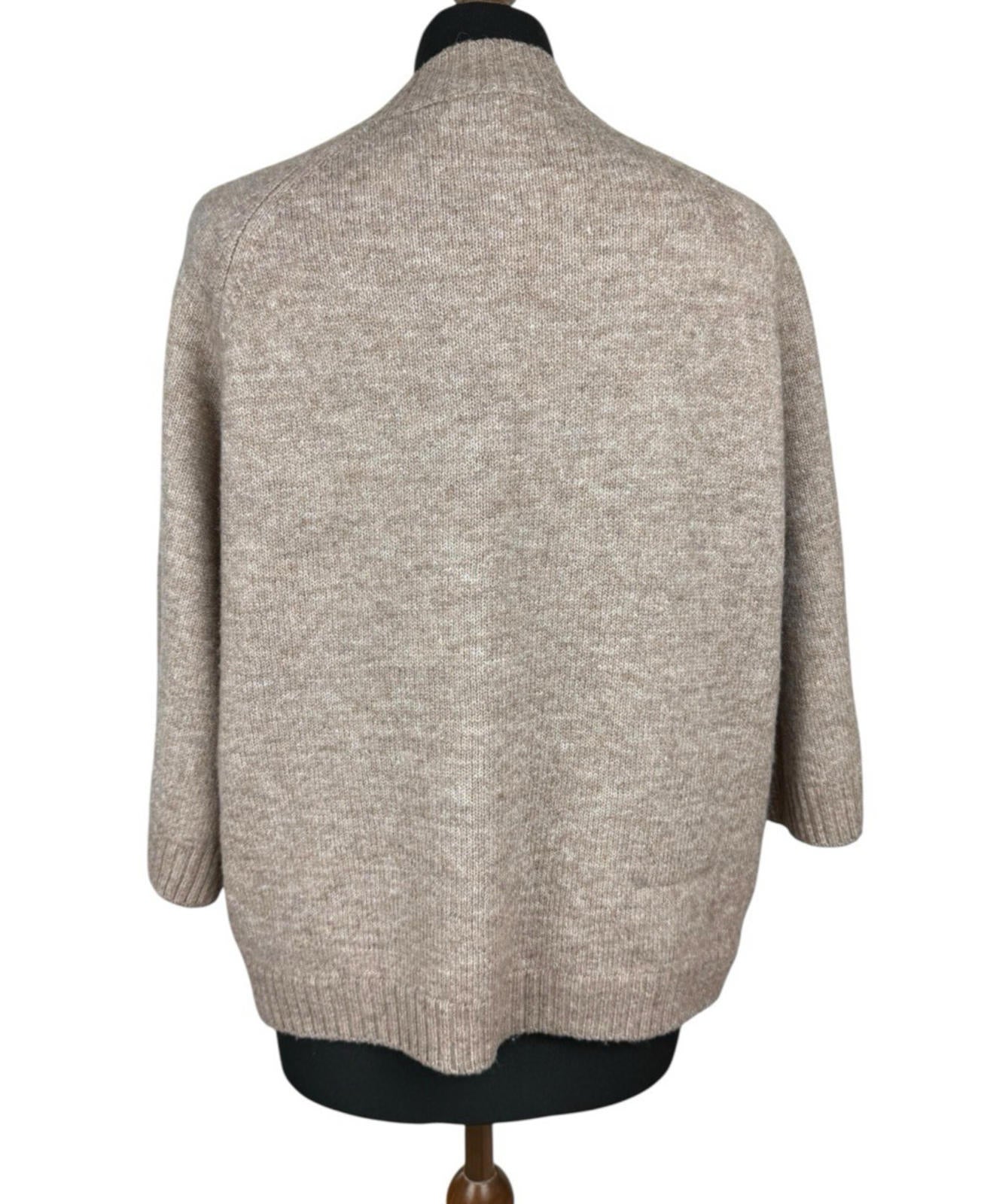 Next Stone Knitted Jumper 3/4 Flare Sleeve Round Neck Women’s UK Size M