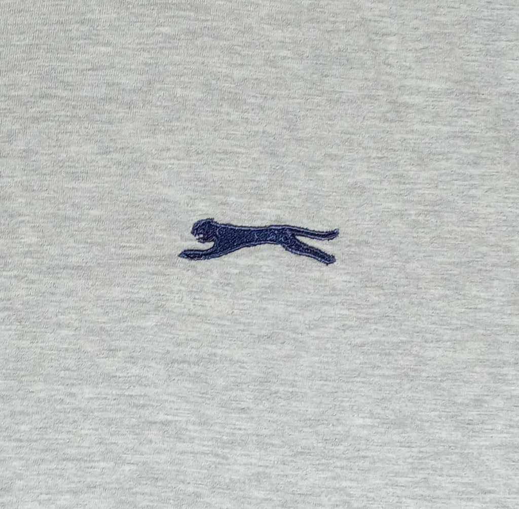 Slazenger T-Shirt Men's UK Size L Grey Short Sleeve Crew Neck Contrasting Trim