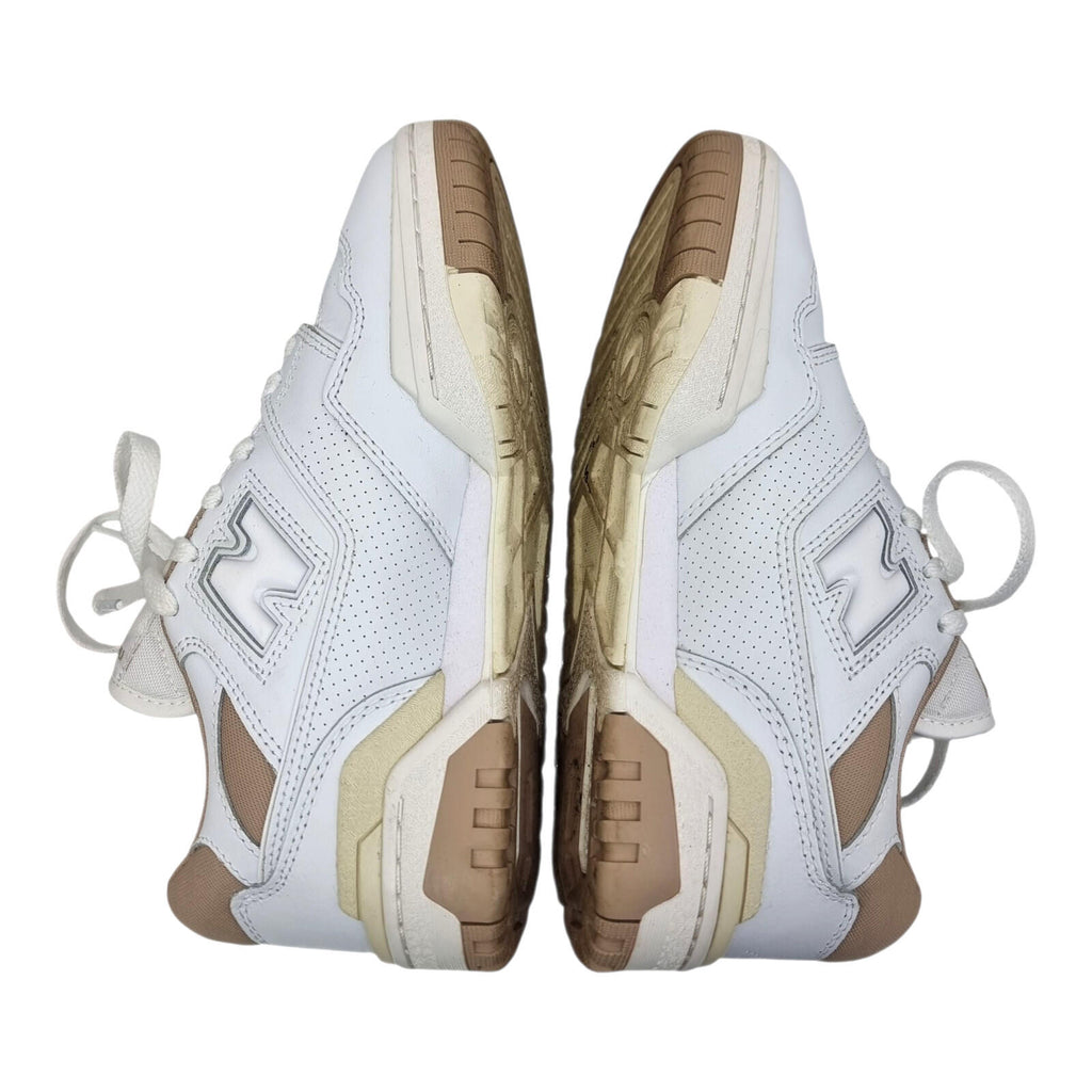 New Balance 550 Trainers Women's UK Size 4 White Tan Synthetic Leather
