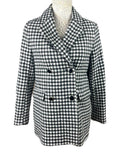 New Look Coat Jacket Black & White Gingham Petite Women’s UK Size 8