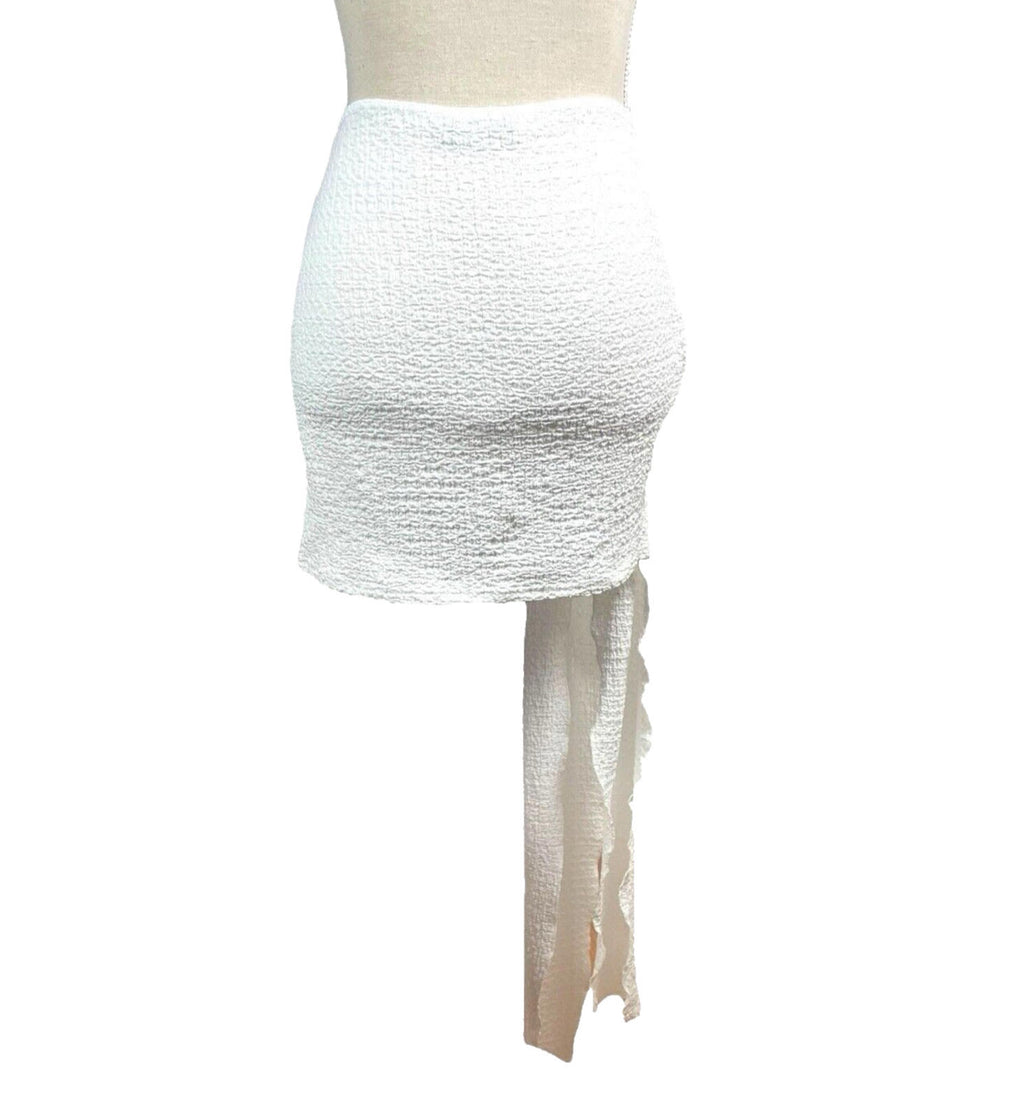 Textured Mini Skirt Wrap Front Detail Women’s UK Size 8