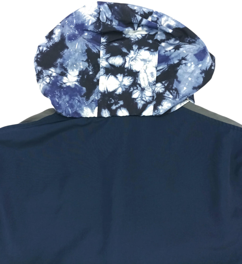 Superdry Cagoule Men's UK Size S Blue Overhead Floral Design 1/4 Zip Pocket