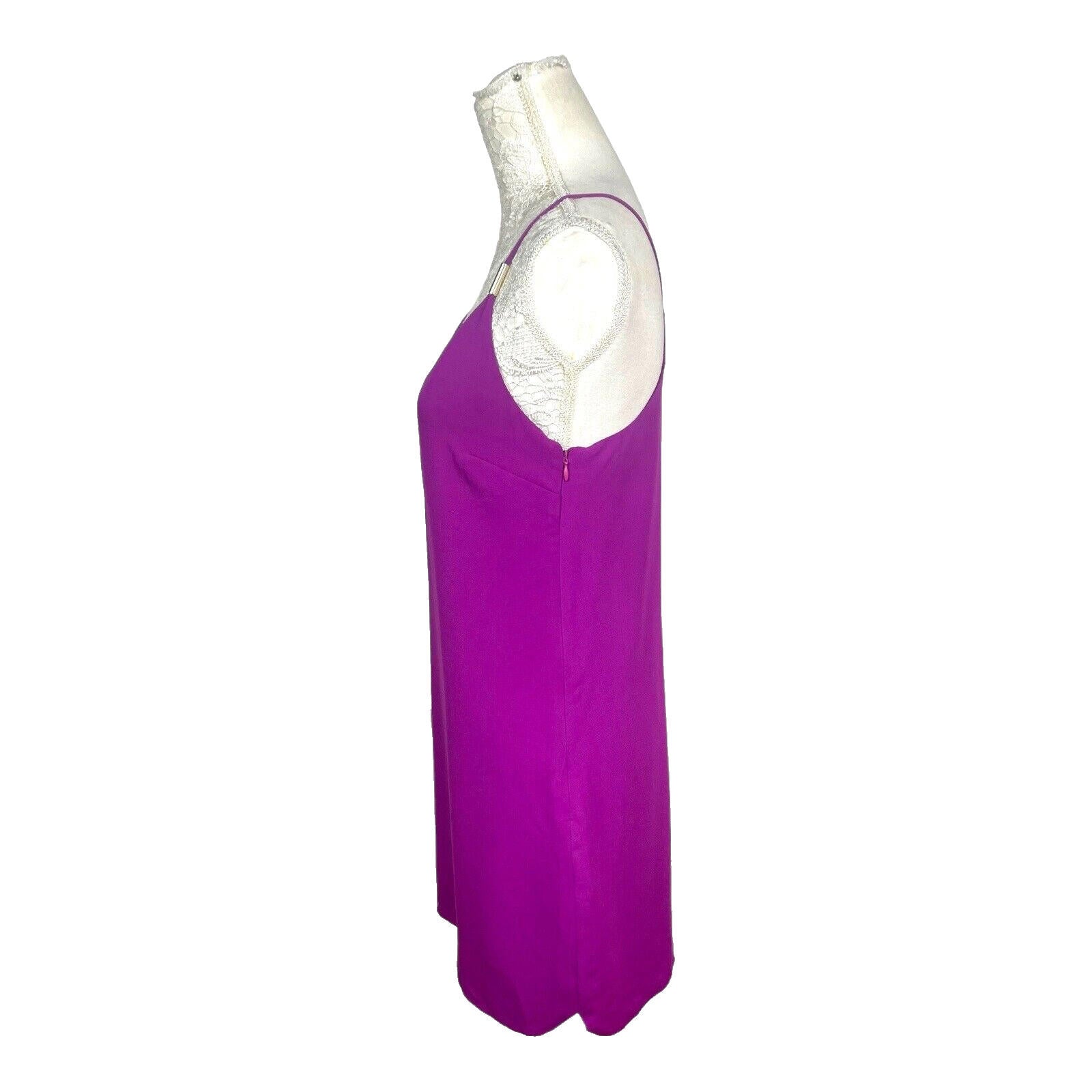 Oasis Purple V Neck Vest Mini Dress Women's UK Size 8