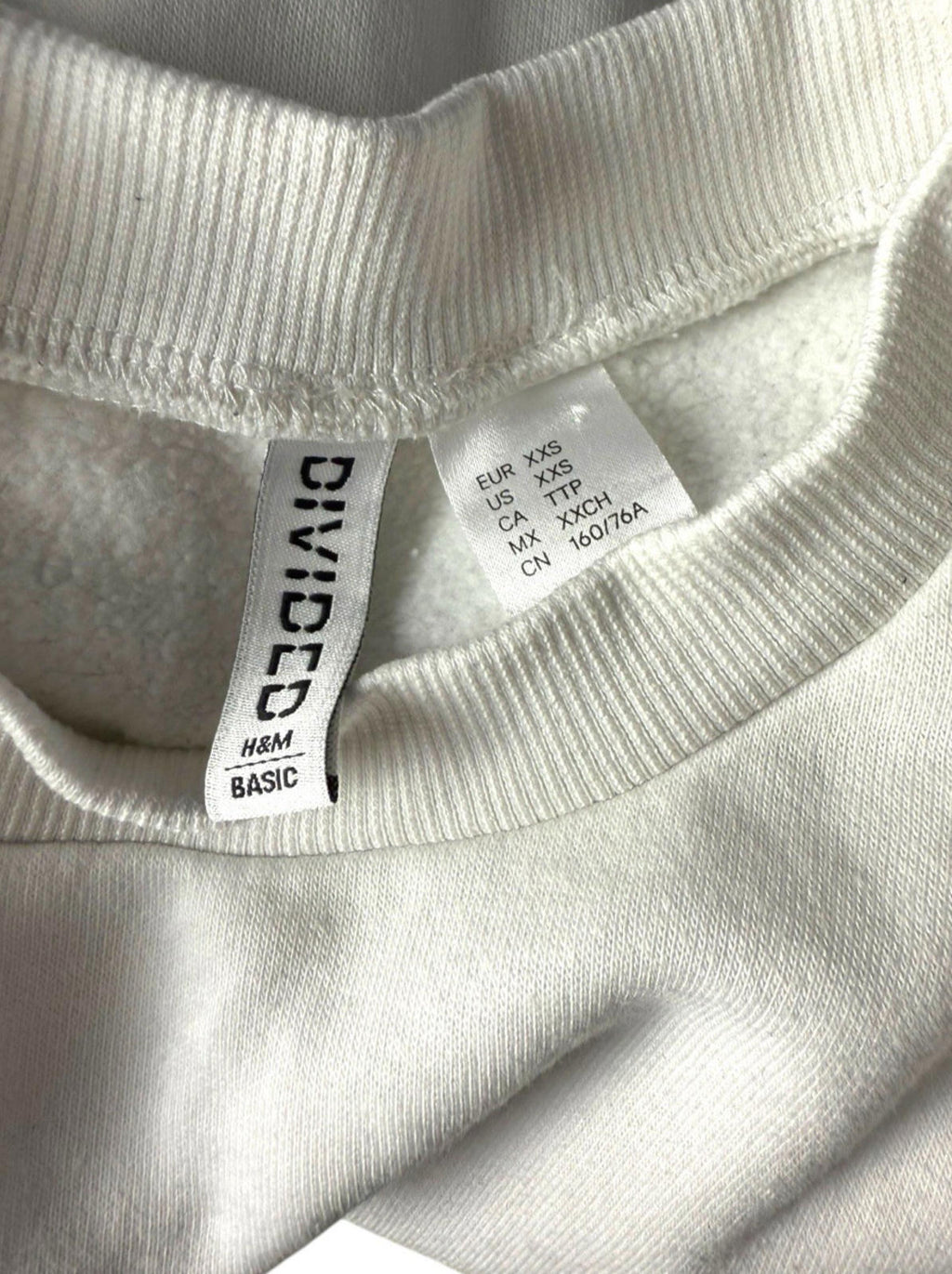 Divided White Jumper Jersey Oversized Sweater Crew Neck Women’s UK Size 2XS XXS