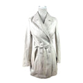 Divided Faux Leather Trench Coat Belted Beige Grey Women’s UK Size XS