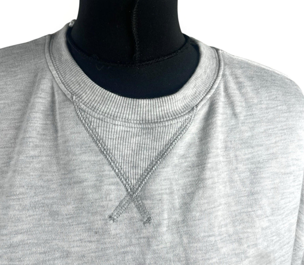 Zara Jersey T-Shirt Top Women’s UK Size S Oversized Light Grey Crew Neck