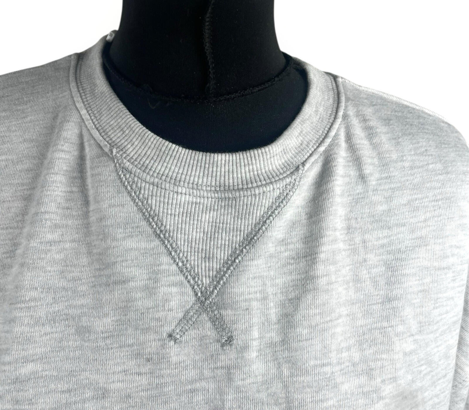 Zara Jersey T-Shirt Top Women’s UK Size S Oversized Light Grey Crew Neck